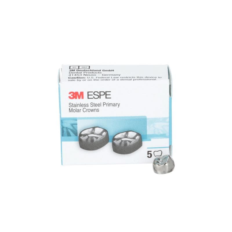 3M™ Stainless Steel Primary Molar Crowns E-UR-2 - 5 Pcs